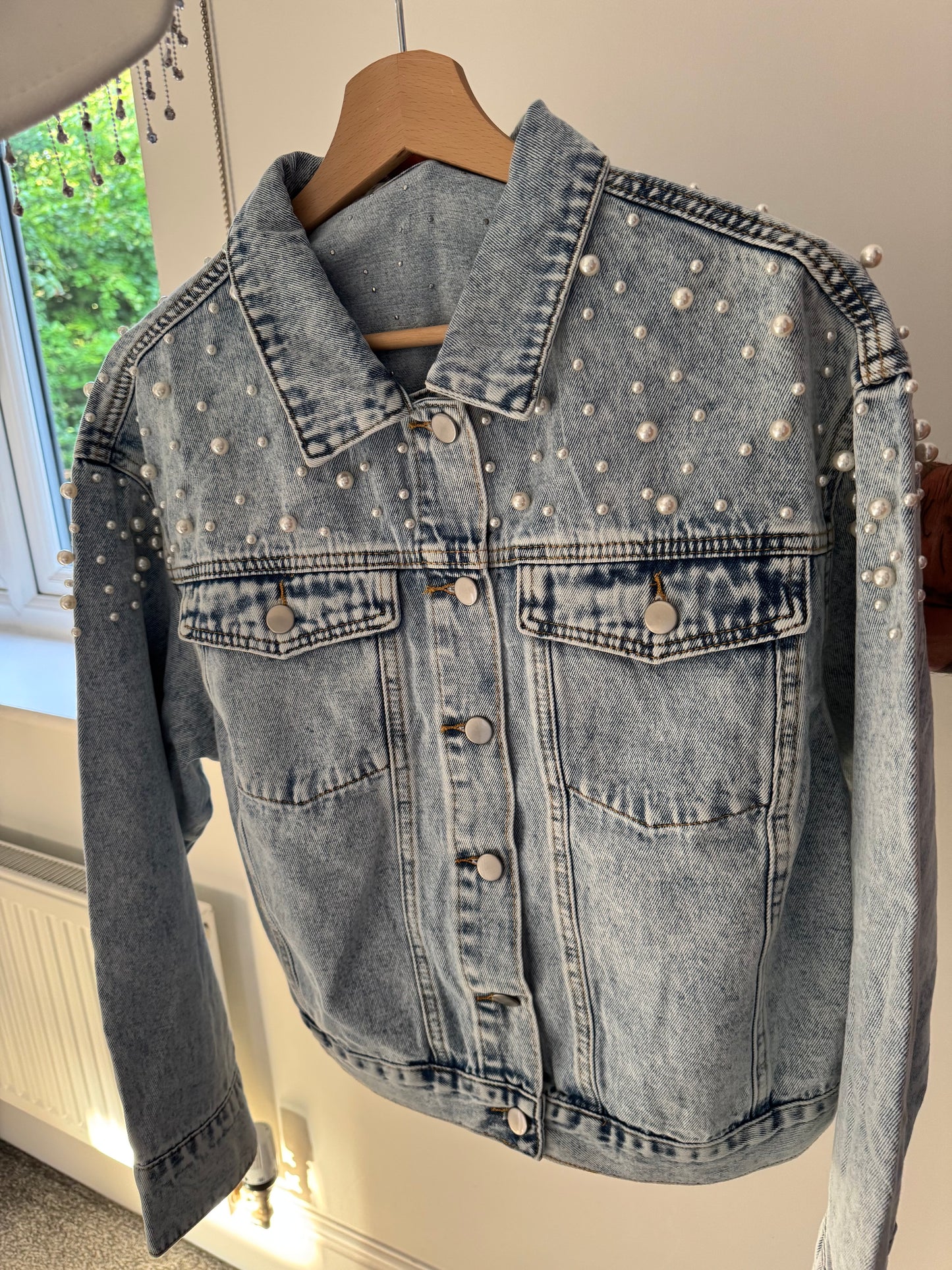 Personalised Pearl Denim Jacket