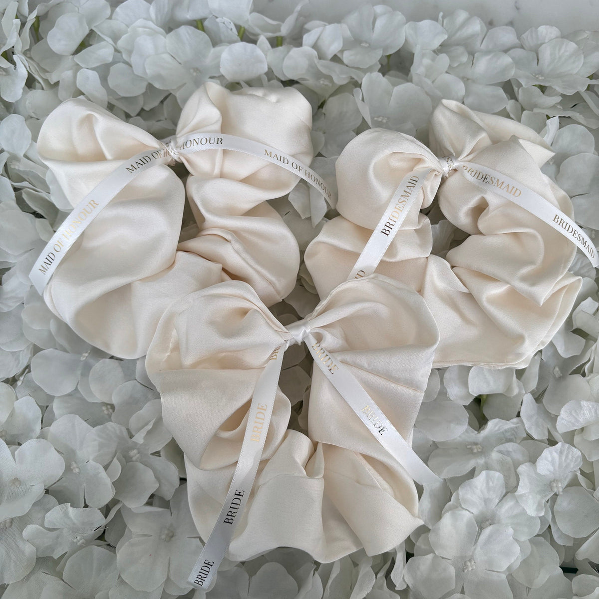Personalised Bridesmaid Scrunchie. Personalised Bridal Party Gift. Personalised Maid Of Honour Gift. Personalised Bride Gift