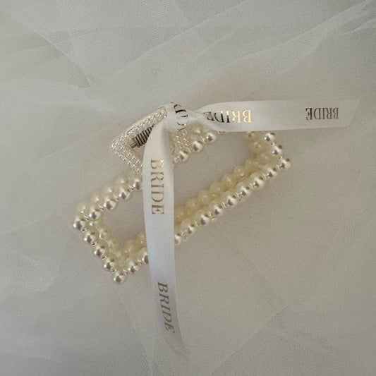 Faux Pearl Claw Clip