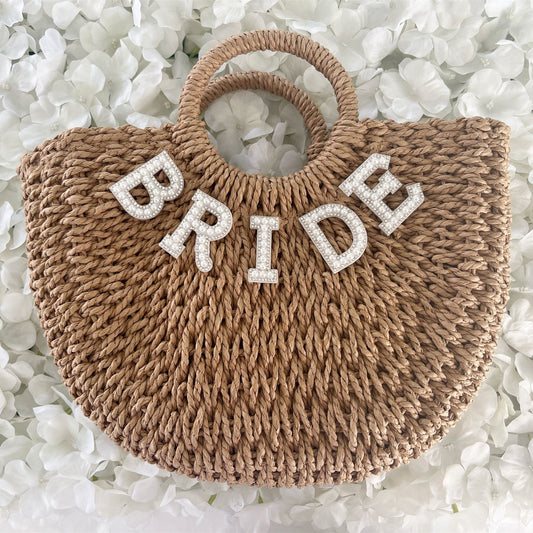 Bride Straw Beach Bag