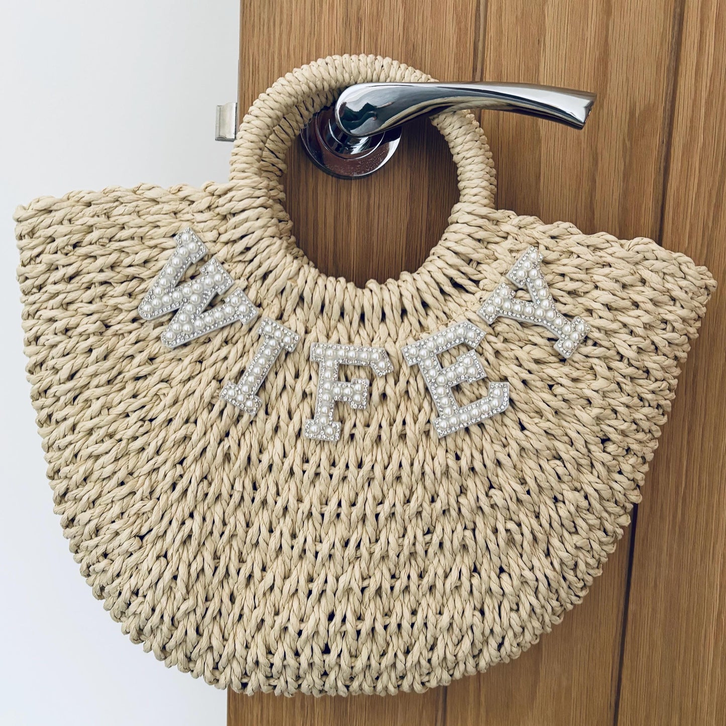 Bride Straw Beach Bag