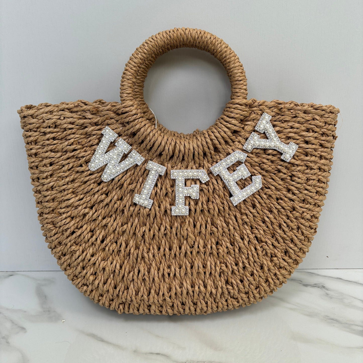 Bride Straw Beach Bag