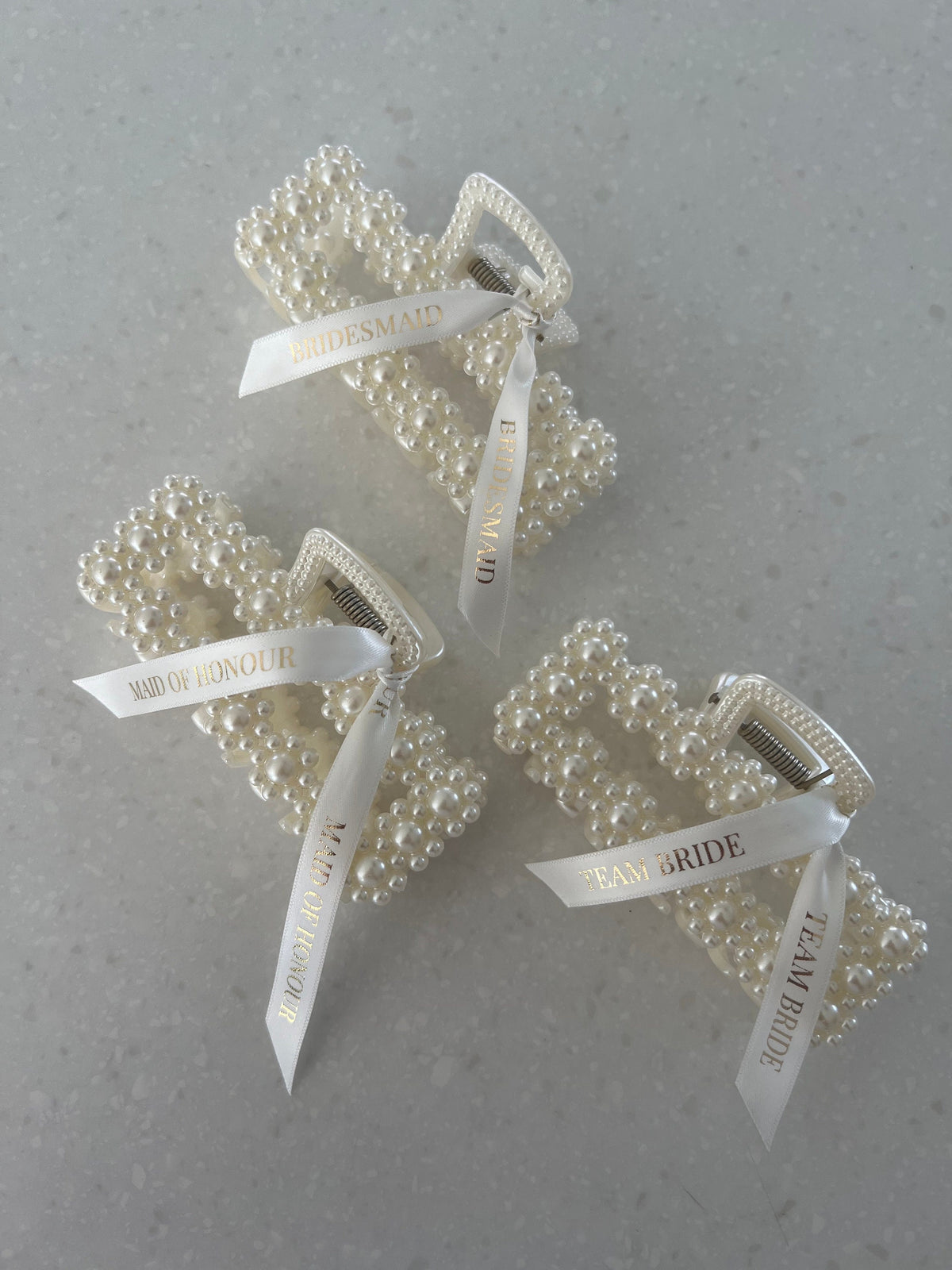 Bridesmaid gifts | Faux Pearl Claw Clip | Personalised Bridesmaid Proposal