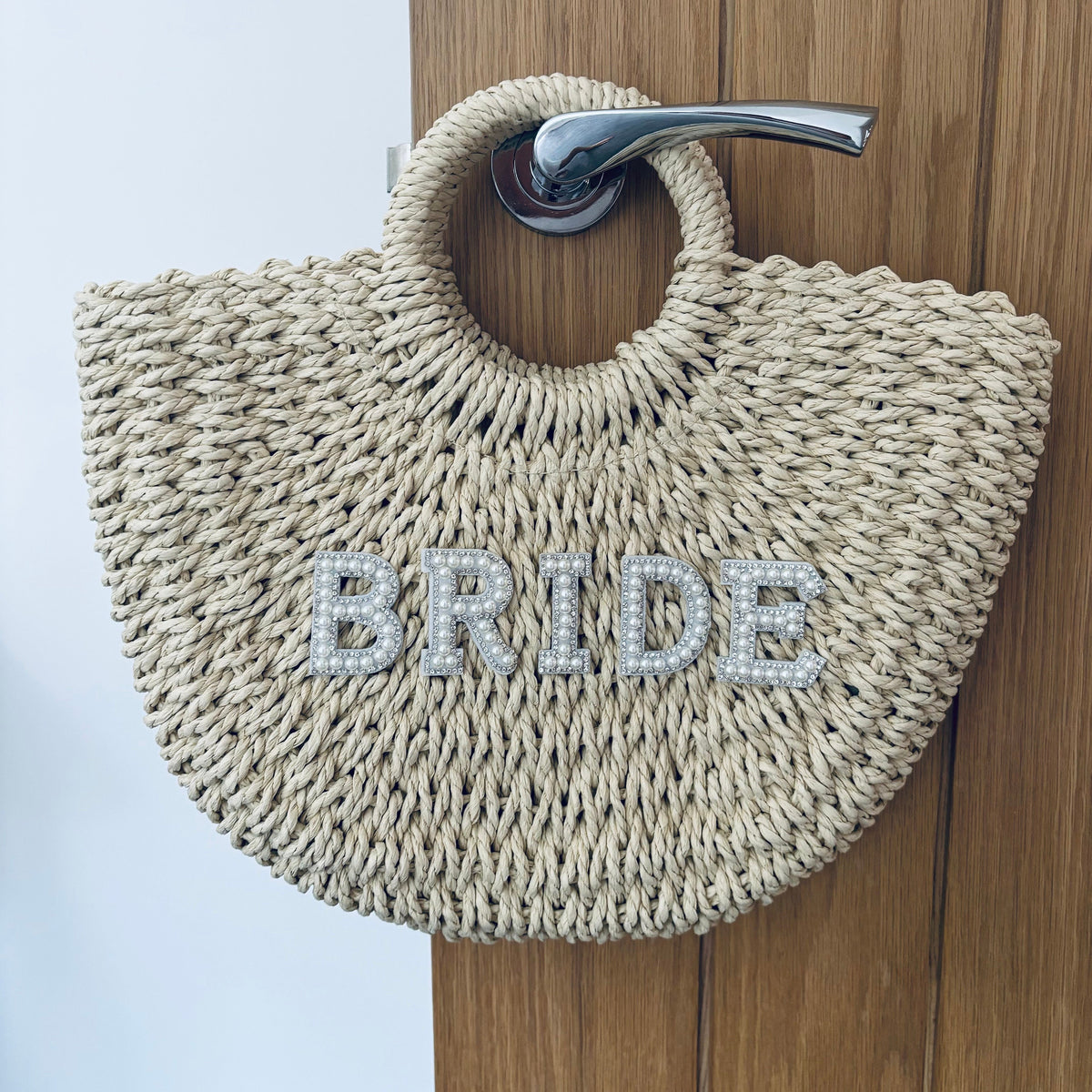 Personalised Bride Straw Beach Bag: Honeymoon Gift