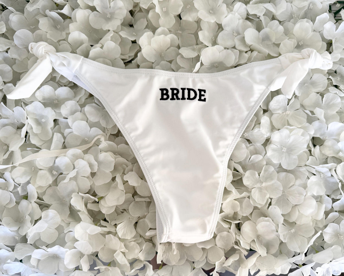 Personalised Embroidered Bikini: Bridal Hen Party Swimwear