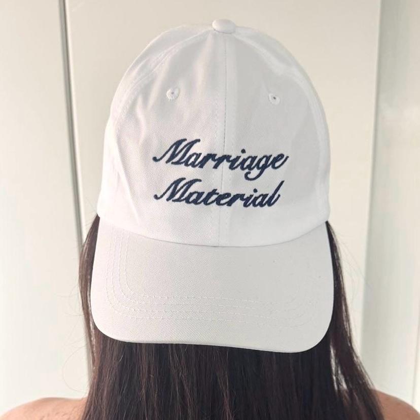 Embroidered Bride Baseball Cap: Hen Party Hat | Marriage Material