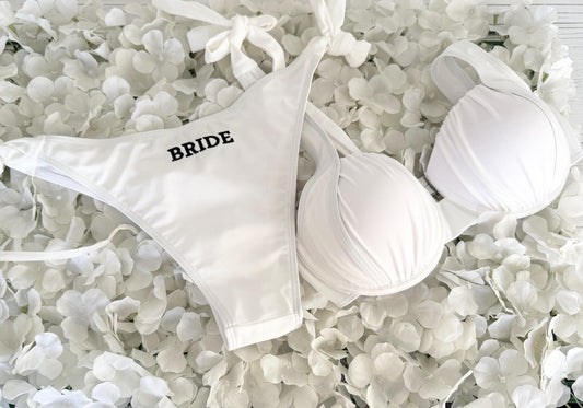Personalised Embroidered Bikini: Bridal Hen Party Swimwear