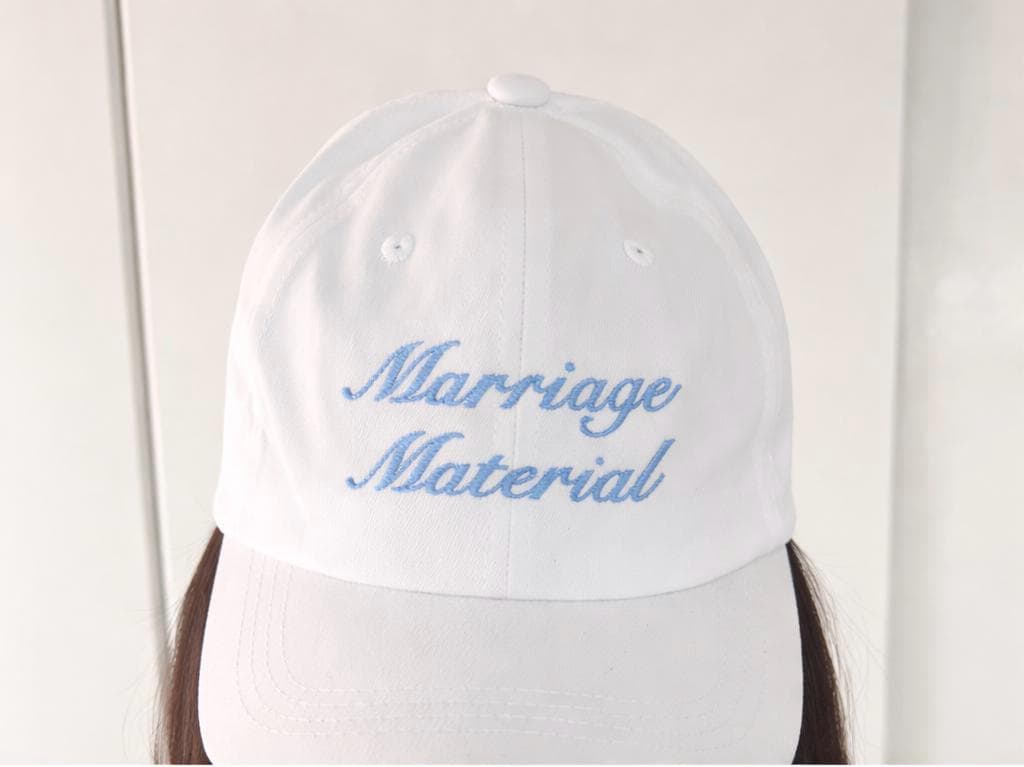 Embroidered Bride Baseball Cap: Hen Party Hat | Marriage Material