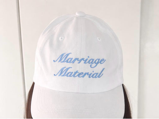 Embroidered Bride Baseball Cap: Hen Party Hat | Marriage Material