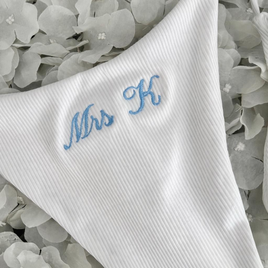 Bride Bikini | Mrs Bikini | Personalised Embroidered Bikini | Honeymoon Bikini | Hen Party | Personalised Bride Bikini Set