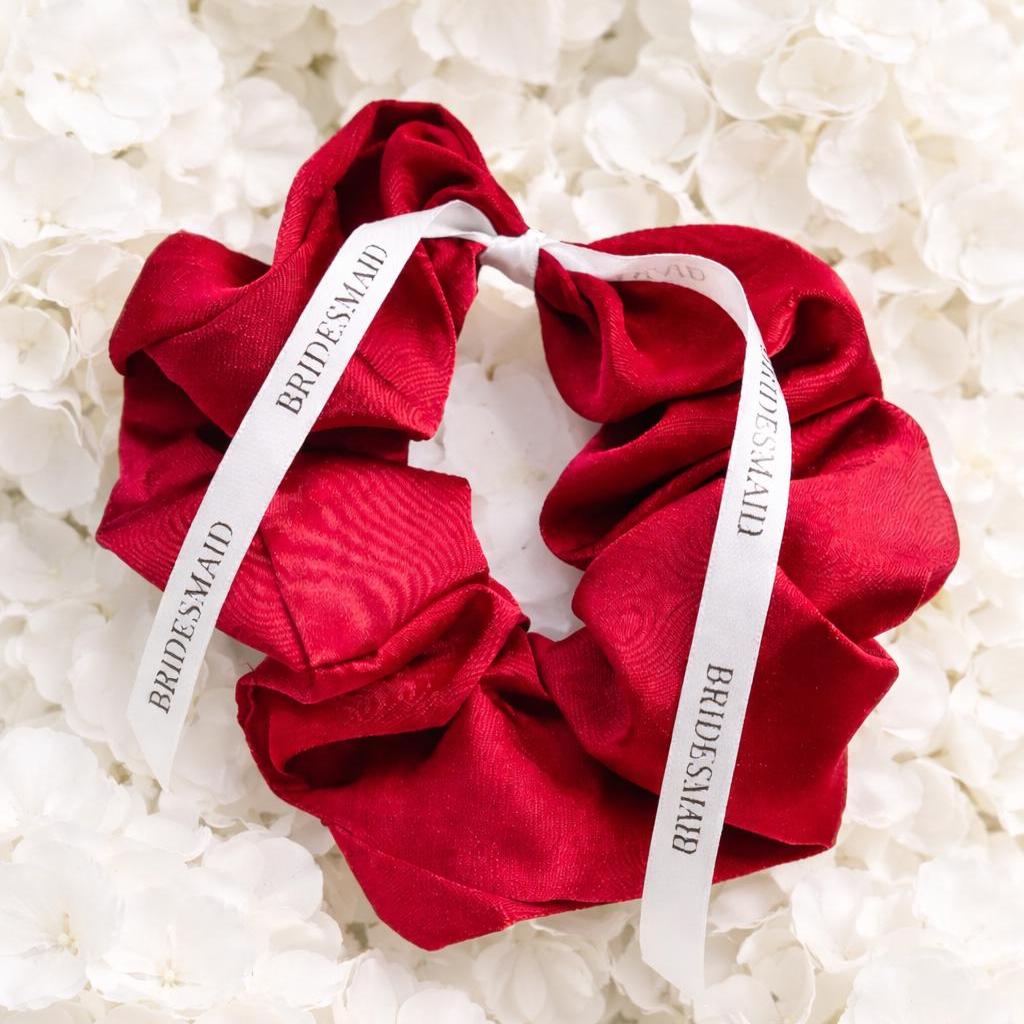 Bridesmaid Scrunchie | Bridal Party Gift | Maid Of Honour Idea | Personalised Bride Srunchie