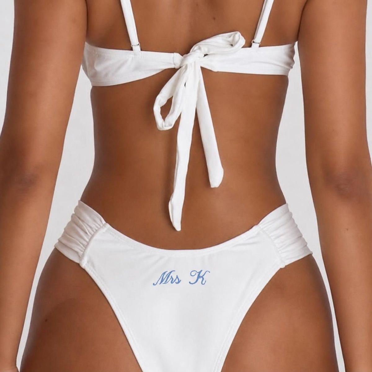 Personalised Bride Bikini | Mrs Bikini |Embroidered Honeymoon Swimwear