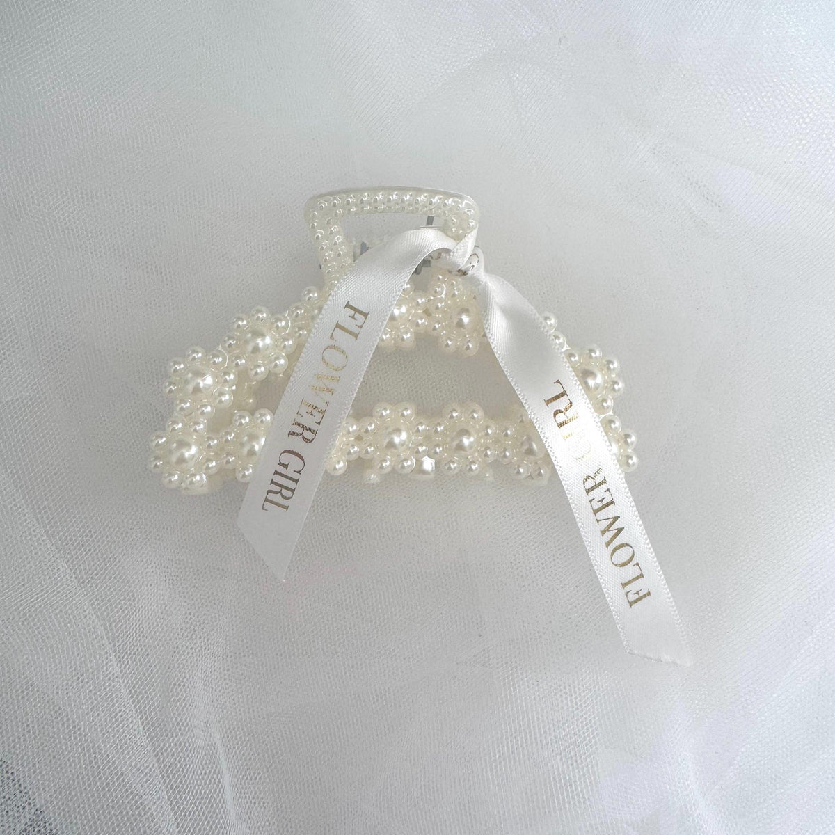 Pearl Flower Girl Claw Clip | Bridesmaid Proposal Hair Accessory | Bridesmaid Gift