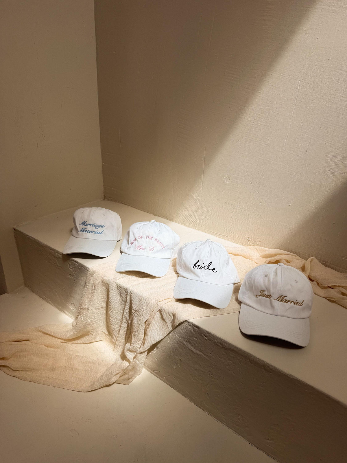 Embroidered Bride Baseball Cap: Hen Party Hat | Marriage Material